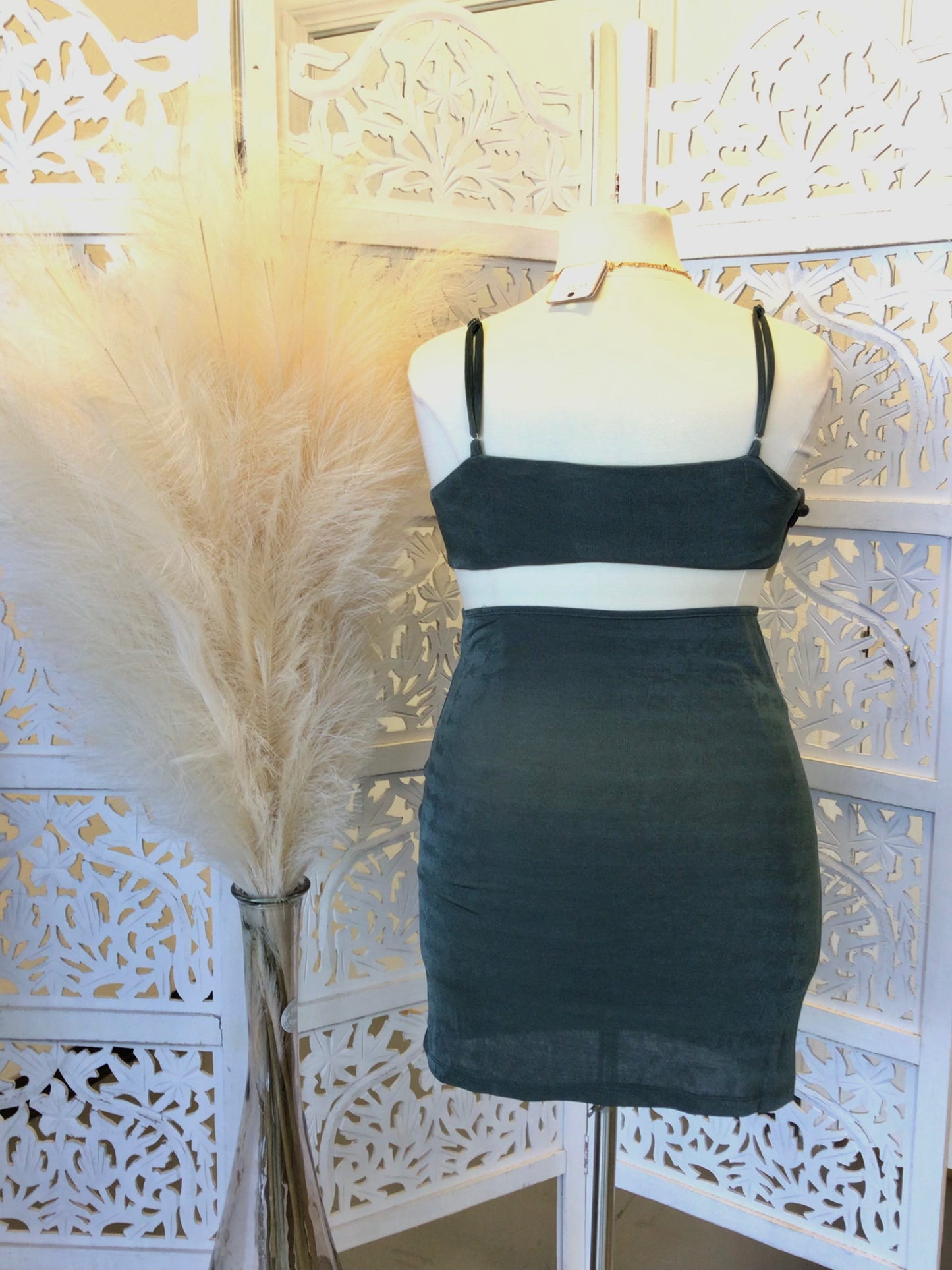 Stacy Dress- Hunter Green